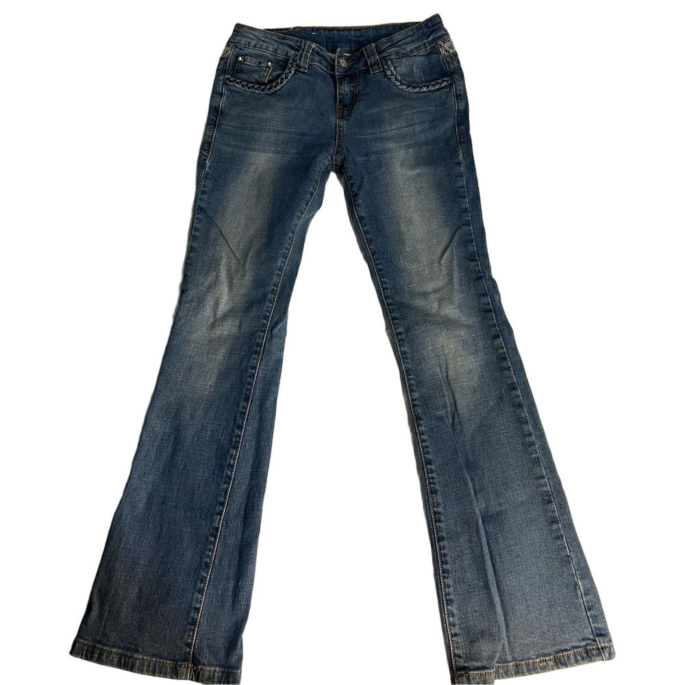 Shyanne Cowgirl Riding Denim with Patchwork Size 12P Inseam: 26 inches Bootcut